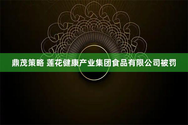 鼎茂策略 莲花健康产业集团食品有限公司被罚